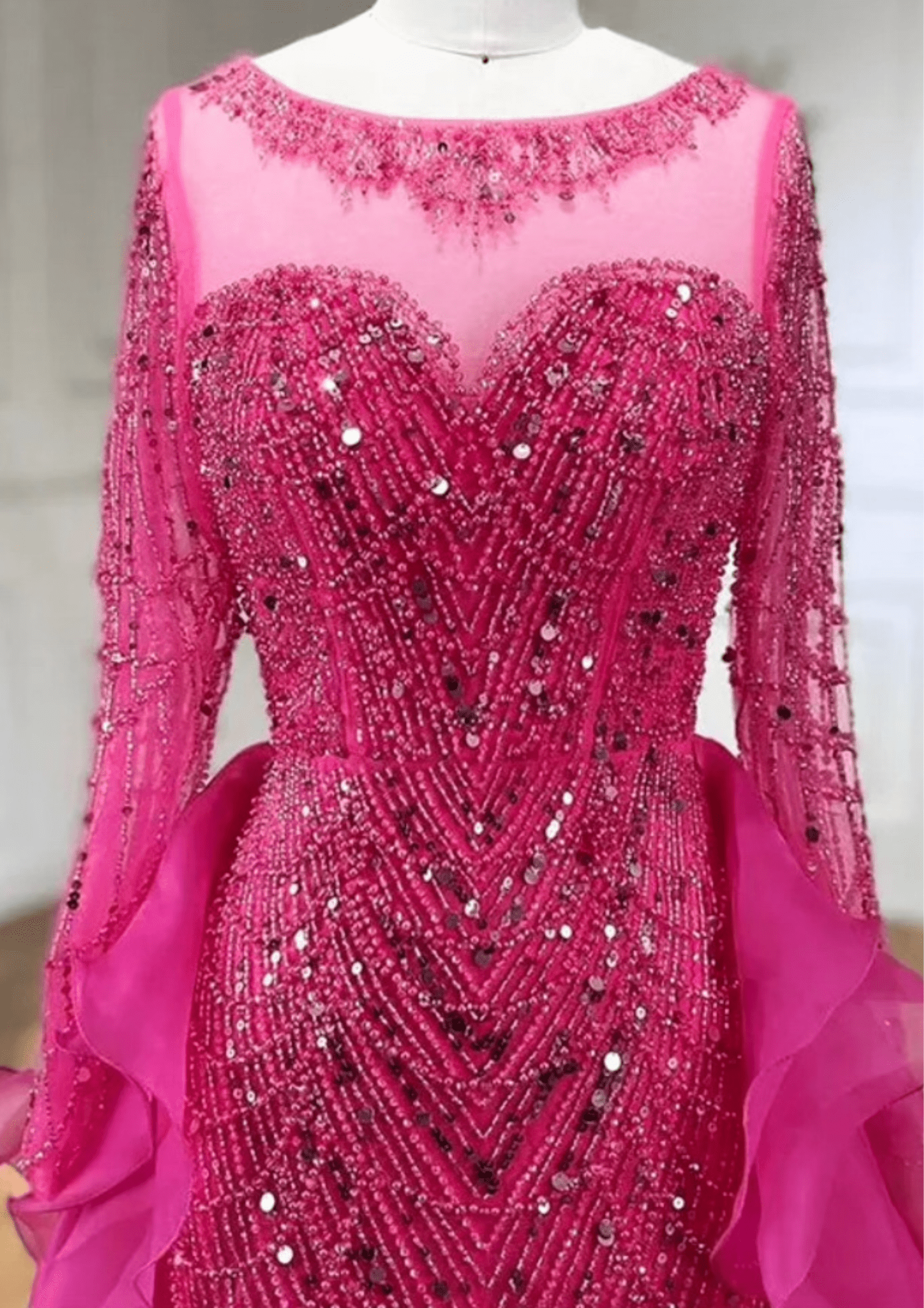 Jewel - Embellished Layered Ball Gown Dress - dressupaccessories