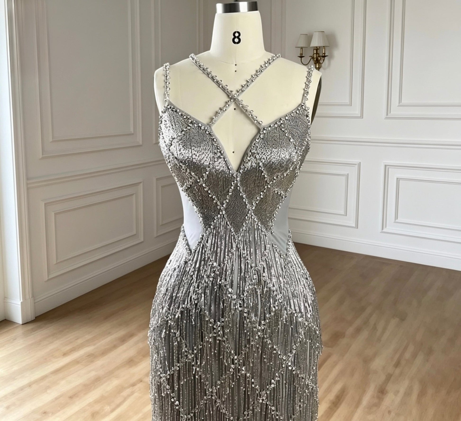 Luxury Beaded Mermaid Evening Gown - dressupaccessories