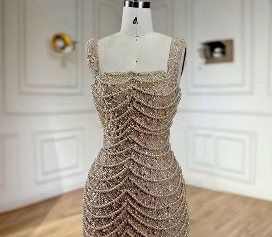 Pearl drop Beaded sleeveless party dress - dressupaccessories