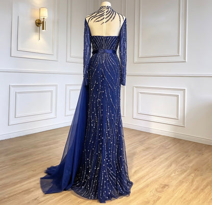 Regal Navy Crystal - Embroidered Dress - dressupaccessories
