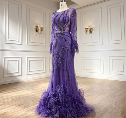Sleeve feathers see though beaded dress - dressupaccessories