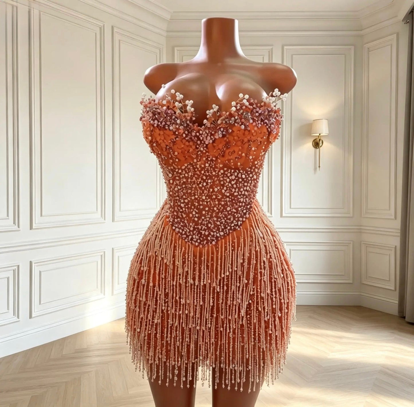 The Opulent Pearl Sheath Dress - dressupaccessories