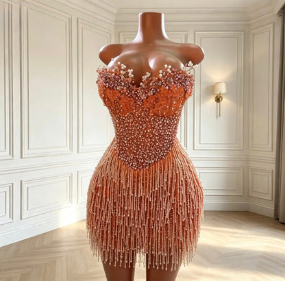 The Opulent Pearl Sheath Dress - dressupaccessories