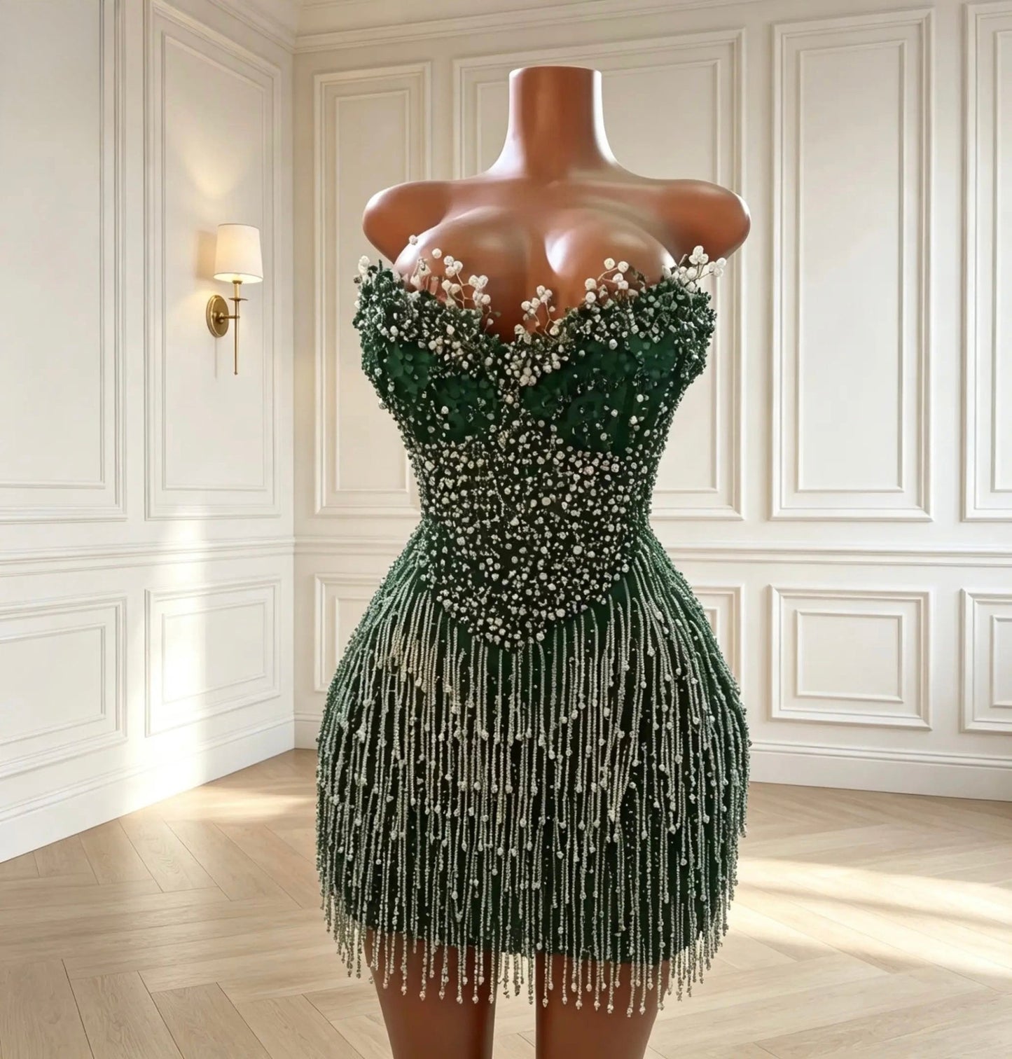 The Opulent Pearl Sheath Dress - dressupaccessories