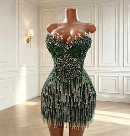The Opulent Pearl Sheath Dress - dressupaccessories