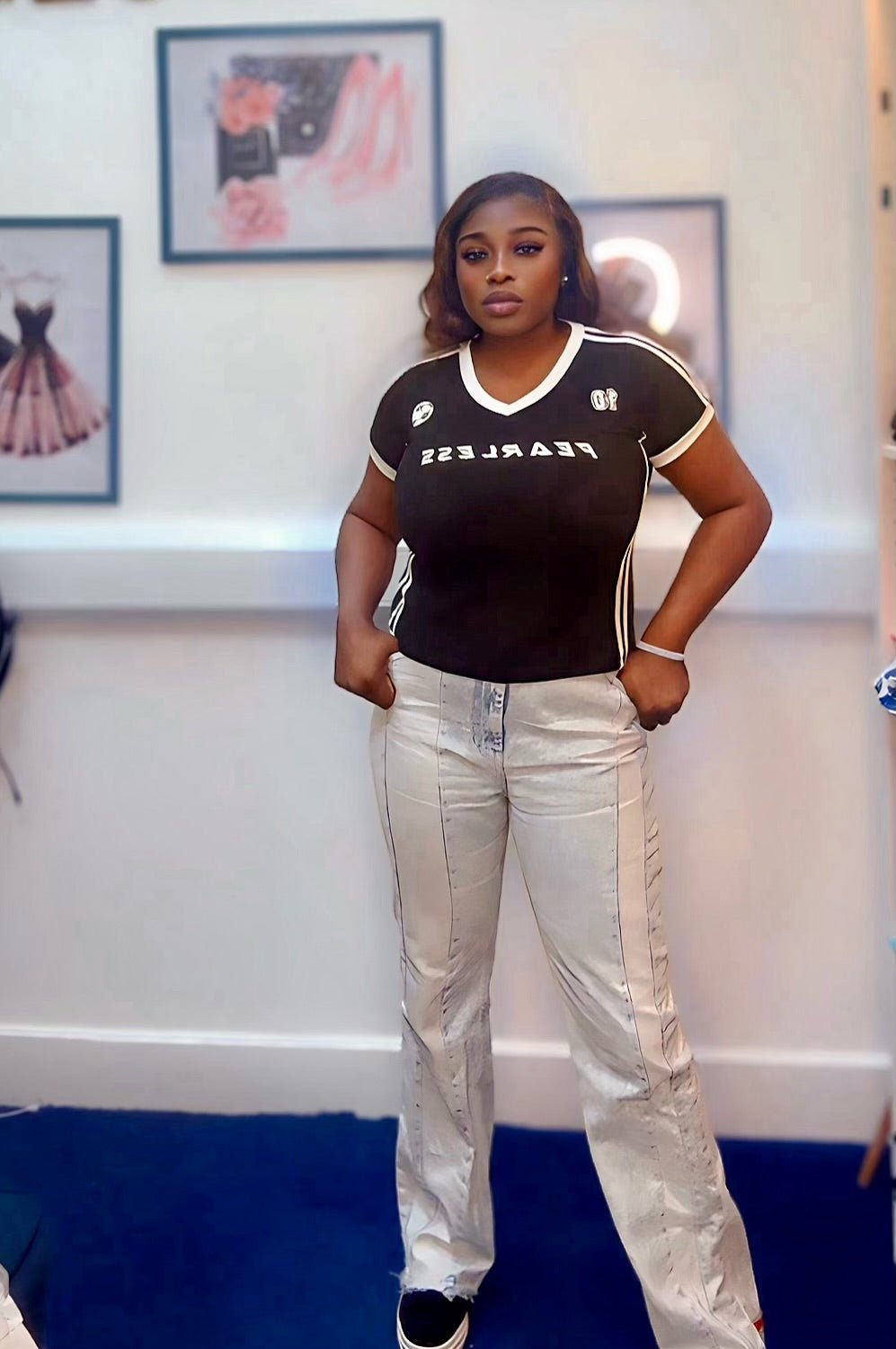 V - neck Bodycon Top - dressupaccessories